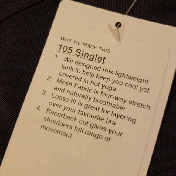 Lululemon 105 Singlet Mesh Tank Size 8 - Picture 3 of 4